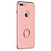 Produktbild WYBAN 3 in 1 Ultra Dünner Cover PC Hart Abdeckung mit 360 Grad Drehbaren Ring mit Rundum-schutz Bumper StänderAnti-Kratzer Stoßfestes Ausgezeichneter Griff-Fall für iPhone 7plus Hülle (Iphone7plus, gold rose)