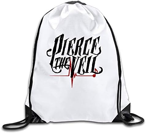 HLKPE Rabbit And The Brain Logo Unisex Fasion Drawstring Shoulder BackpacksDrawstring Backpack Casual Travel Bags Shoulder Pouch Beam Port Backpack Tote Canvas Bag Storage Bag One Sized White