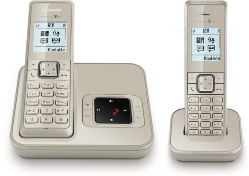 Preisvergleich Produktbild T - Sinus A 206 DUO SET champagner analoges DECT Telefon