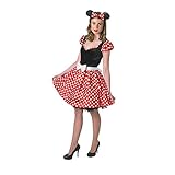 Disney Damen Kostüm Minnie Maus mit Petticoat und Haarreif Gr.M