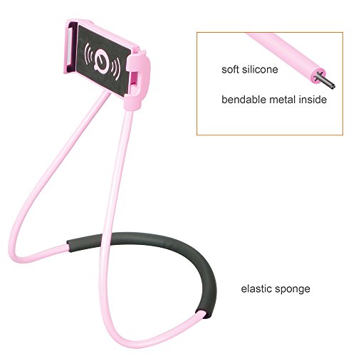 Faul Hals Telefonhalter, Letone HandystÃ¤nder 364 Drehung Flexibel Montieren HÃ¤ngender Halterung LÃ¼ftungshalter fÃ¼r iphone, Samsung, Huawei Universal Smartphone, fÃ¼r Auto, Sofa, KÃ¼che,Bad, BÃ¼ro(Rot)