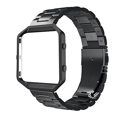 Simpeak Band Frame Compatible with Fitbit Blaze, Stainless Steel Strap with Metal Frame Replacement for Fitbit Blaze, with Link Removal Tool, Black - Image 9