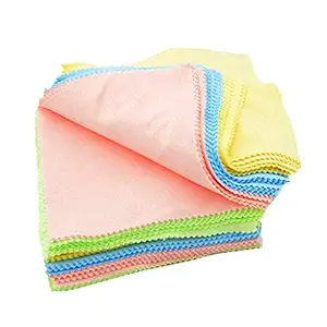 DIVINE HOME Microfiber Cloth - 2 pcs - 40x60 cm Multicolor - Thick Lint & Streak-Free Multipurpose Cloths - Automotive Microfibre Towels for Car Bike Cleaning Polishing Washing & Detailing