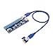 Produktbild zhang-hongjun,USB 3.0 PCI-E Express 1X zu 16X GPU Erweiterungsadapter Adapter BTC-Kabel(Color:BLAU)