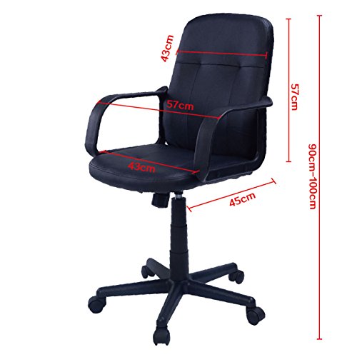 Sehr Komfort Bürostuhl Drehstuhl Schreibtischstuhl Chefsessel Schwarz (Schwarz) - 3