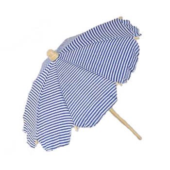 Preisvergleich Produktbild PARTY DISCOUNT ® Strandschirm, gestreift, Weiss-blau, 42 cm
