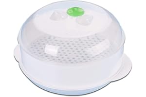 NOPEILVI Papaquier micro-ondes pour végétal Vegetable Four en plastique résistant à chaleur monocylaise avec couvercle pour cuisine cuite à cuisson à vapeur à micro-ondes, vapeur à