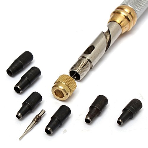BABAN locher Uhrbandlocher Leder Armband Punch Ø 1.5-4mm Uhrmacher Werkzeug 6 Aufsätze in Farbe zufaellig versendt - 4