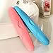 Produktbild TEN-G Creative Toothbrush Holder Bathroom Accessories Toothbrush Case Holder Camping Portable Cover Travel Hiking Box for Daily and Travel Use (Blue + Pink)