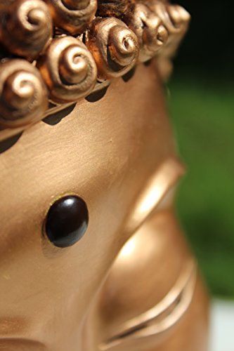 Taschentuch-Spender oder Kosmetiktuch-Spender Buddha-Kopf Bronze - 5