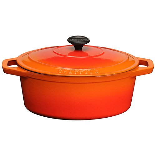 Chasseur Cast Iron 29cm, 3.8ltr Oval Flame Casserole