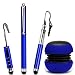 Produktbild N4U Online blau - 3er Pack Eingabestifte & 3.5mm Tragbare Mini Kapsel Lautsprecher mit USB Ladekabel Geschenk Set für Samsung Galaxy Chat B5330