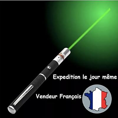 Shopping Place France® - TOP VENTE - Stylot laser de presentation powerpoint astronomie VERT Pointeur pointer laser metal format Stylot tres puissant 5Mw - Lentille de derniere generation avec embout multi-points