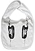 Dirty Fingers, Headphones, Boy Girl Feeding Bib, White