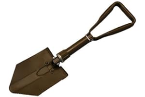 inet-trades BW Pelle Bêche avec Sac, Coyote, Vglb. Bundeswehr/US Army Pelle Militaire/Feldspath/Bêche en Métal/Acier Idéal pour Extérieur, Camping, Survie et la Chasse. Original Gmbh Produit