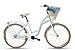 Produktbild Goetze Colours 28 Zoll Damen Citybike Stadtrad Damenfahrrad Damenrad Hollandrad Retro-Design 3-Gang Korb Hinterradbremse LED-Beleuchtung Hellblau-Beige