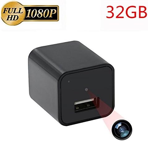 Mini Hidden Camera,SZZHCKJ HD 1080P USB Charger Cameras AC Power Adapter Nanny Spy Cam Video Recorder with 32GB internal memory,Security Camera,Can Charge Phone While Recording