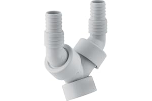 Geberit 152.767.11.1 Schlauchanschlussstück Wandwinkel doppelt für Waschmaschine