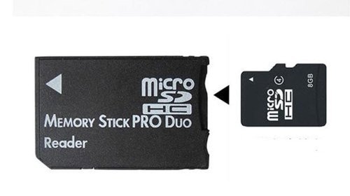 Micro SD SDHC TF MEMORY STICK zu Memory Stick MS Pro Duo Kartenleser PSP Adapter Converter - 6