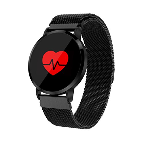 Pulsera Inteligente Deportiva,AURSEN Reloj de Actividad Podómetro,Monitor de Ritmo Cardiaco,Monitor de Sueño y Calorías,Múltiples Modos de Deportes,Notificación de Mensajes Compatible Android y iOS