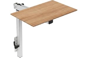 360° vridbart och höjdjusterbart bordsben i aluminium för husbil – avtagbart bordsstativ med golvhållare, silver elegant desi
