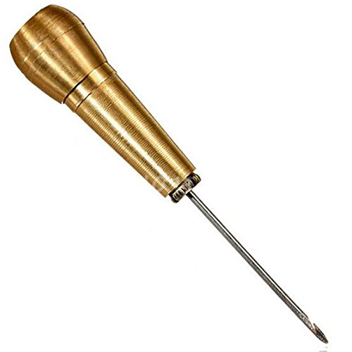 Werkzeug Ahle Punzon austauschbar Professionelle Nähen Leder + 3 Nadeln 4384 - 7