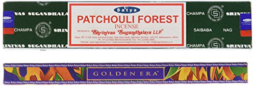 Satya Satya Sai Baba Patchouli Forest Nag Champa Incense Sticks (15 sticks) by Satya