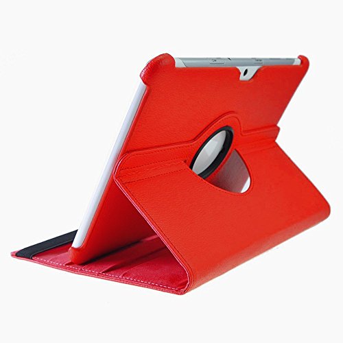 COOVY® 360° ROTATION COVER FÜR SAMSUNG GALAXY TAB 10.1 N GT-P7500 GT-P7501 GT-P7510 GT-P7511, TAB 2 10.1 GT-P5100 GT-P5110 SMART HÜLLE TASCHE ETUI CASE SCHUTZ STÄNDER Farbe rot - 4