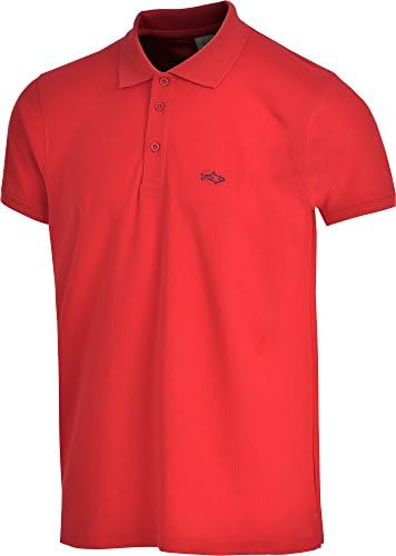 POLO SHIRTS Mens Neck Tops JOHN SHARK Designer cotton embroidered Tshirts Golf Rugby Tennis Casual S M L XL XXL 2XL Short Sleeve (M, Red)