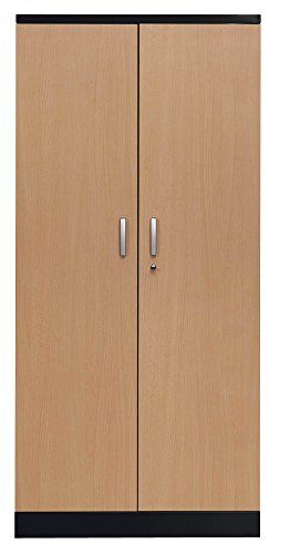 Preisvergleich Produktbild Stahlschrank Schwarz / buche 100125