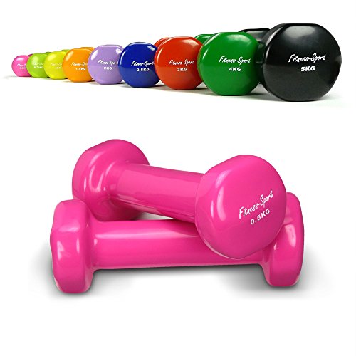 Vinylhanteln für Fitness, Aerobic, Gymnastik und Sport, Kurz- Hantel, 2 Stück, verschiedene Gewichtsklassen - 3