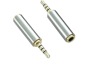 Aiivioll 2 confezioni da 2,5 mm maschio a 3,5 mm femmina adattatore audio placcato oro Aux ausiliario spaccalegna 3 anelli jack di supporto convertitore cuffie auricolare stereo o mono