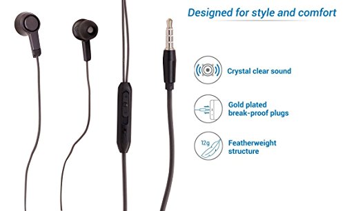 Firetalk Dynamic Wired Headset With Mic For Redmi Note 4 and Other Mobiles(Black) RS.249 (79.00% Off) - Amazon