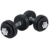 ScSPORTS 30 kg Kurzhantelset: Für das Workout im Home Gym - Hochwertige Gussscheiben und Hantelstangen für effektives Schulter- und Armtraining