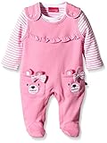 SALT AND PEPPER Baby Girls Crew Neck Long Sleeve Footies