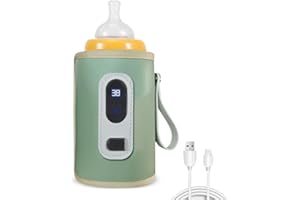 Yuragim scaldabiberon per bambini in viaggio, scaldabiberon To Go Baby, portatile, USB, con display LCD, temperatura regolabile, per attività all'aperto, auto, viaggi