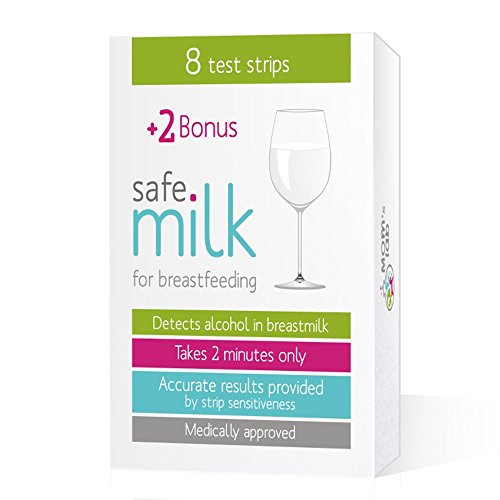 Highly Sensitive Breastmilk Alcohol Test Set with 10 Strips - Fast and Reliable Measurement with Graded Results