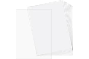 AHANDMAKER Lot de 10 feuilles de plastique transparent fin en styrène - 21,1 x 29,7 x 0 cm - A4 - Feuilles en plastique transparent flexible pour affichages, pièces structurelles, panneaux, décoration