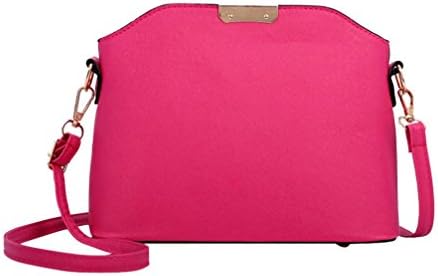 Women Cross-body Bags LILICAT Pure Color PU Leather Messenger Bags Shoulder Bag Purse Satchel Fashion Elegant (Size:24*18*10cm, Hot Pink)