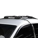 Reliable Material For Longer Life - This soft rack pads set is integrated with top grade EVA foam and is secured by a weather proof nylon sleeve. It comes with pads and straps that will secure almost any board. The middle positioned closure straps keep the rack pads secured while using. This is also perfect for bigger surfboard roof rack transport in a smooth aerodynamic style. This is wide enough to transport multiple surfboards with care.