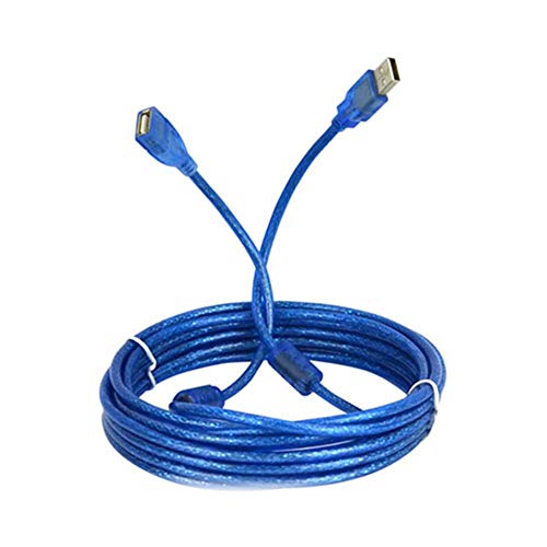 Preisvergleich Produktbild HermosaUKnight 5 Meter USB-Stecker auf Buchse Verlängerungskabel Aluminiumlegierung Verlängerungskabel Transparent Blau Abdeckkopf