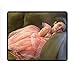 Produktbild Artistic Painting Little Girl Girl Dress Pink Couch Resting Mouse Pad Stylish Non-Slip Rubber Mousepad for Gaming