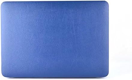 HASESS MacBook Pro 13 Inch Non Retina Display Case Dark Blue Soft-Touch PU Leather Coated Plastic Hard Case With Keyboard Cover For MacBook Pro 13.3 Inch A1278 + Free Clear TPU EU/UK Keyboard Cover + Clear LCD Screen Protector - Dark Blue