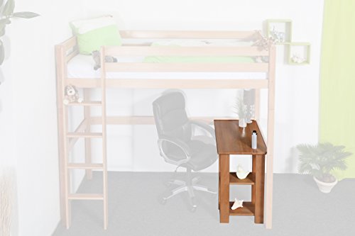 Desk Dominik solid, natural beech for high sleeper Dominik