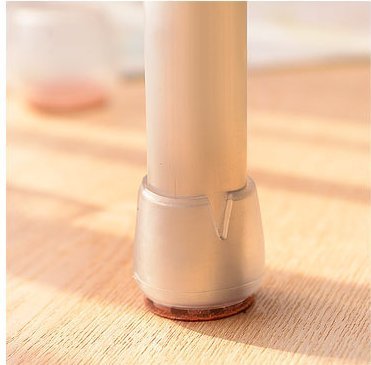 YCNK 24 Stück Transparent Runde Silikon Stuhlbein Caps Füße Pads Möbel Tischabdeckungen Bodenschutz für 25-29MM Runde Beine - 6
