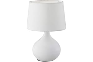 RL LIVE YOUR LIGHT Reality Leuchten r50371025 Martin, lampada da tavolo, Ceramica, E14, Cappuccino, 20 x 20 x 29 cm, bianco, 20 x 20 x 29 cm, E14