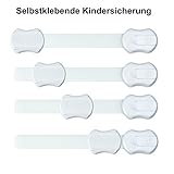 Kindersicherung für Schrank, Schublade, Fenster, Tür – weiß – 10 Stück – Selbstklebend - 6