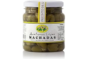 ACEITUNAS LÓPEZ Aceitunas Machadas Extremeñas | Envío Gratis (Tarro PET 750g Peso Neto)