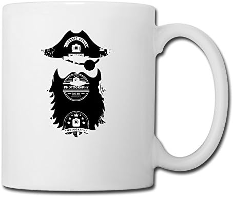 White Photography Pirate Novelty Coffee Mug