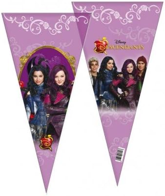 Disney Descendants Cone Shaped Party Bags (6 Count) by PARTY WEB
